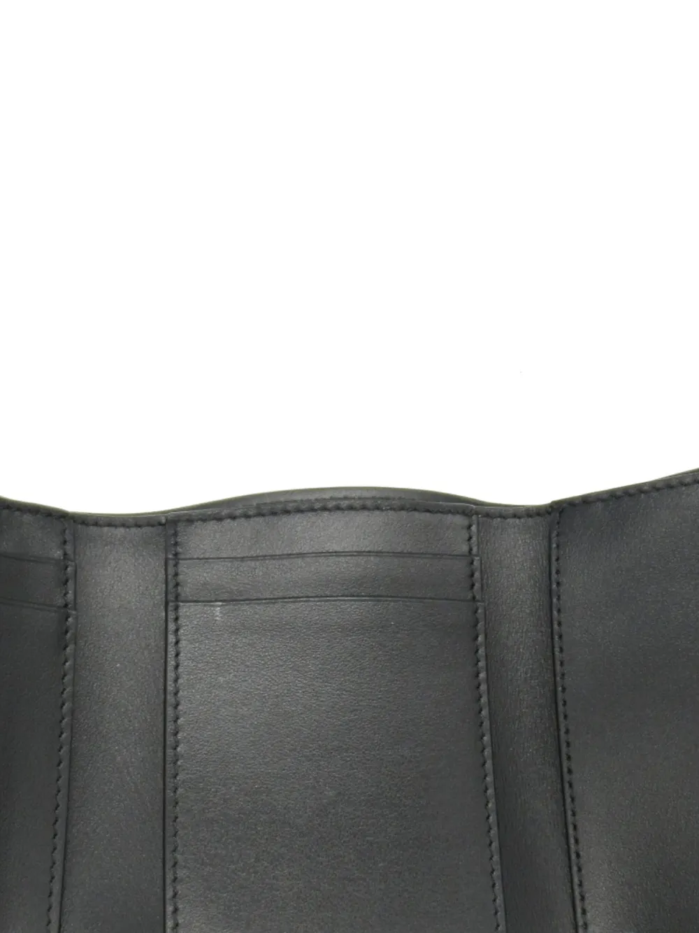 Pre-owned Celine 2010s Triomphe Tri-fold Wallet In 黑色