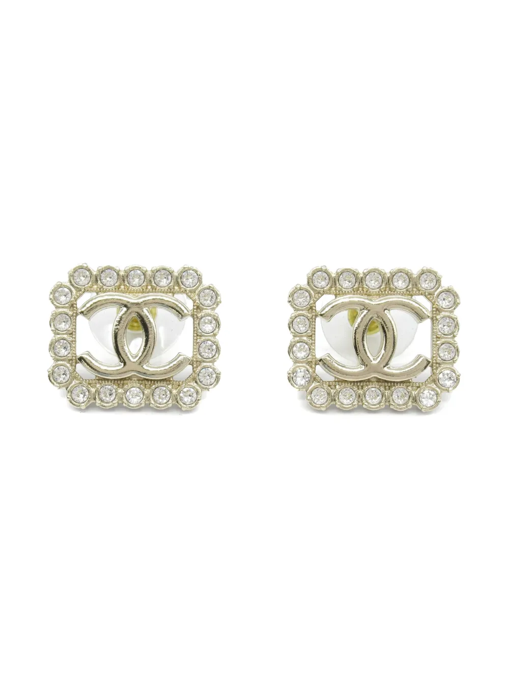 CHANEL Pre-Owned 1986-1988 CC stud earrings | Gold | Image 1