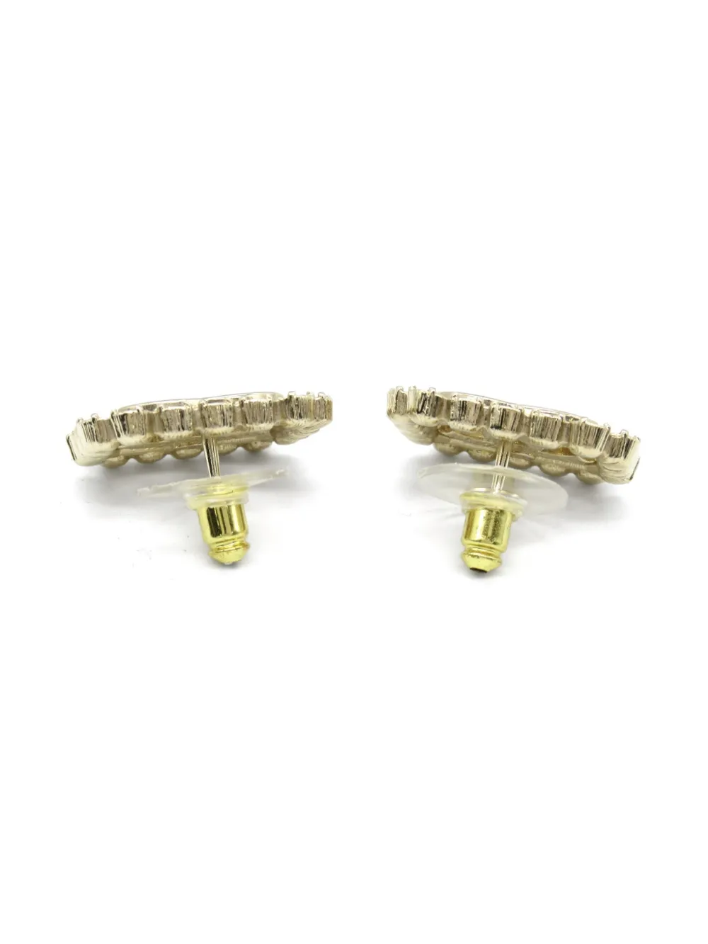 CHANEL Pre-Owned 1986-1988 CC stud earrings - Goud