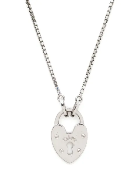 Christian Dior Pre-Owned 2000s heart-pendant necklace