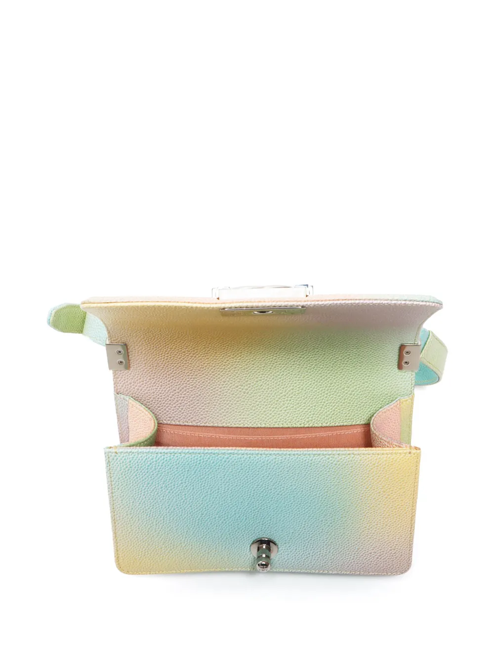 Pre-owned Chanel 2017 Small Boy  Shoulder Bag In Green