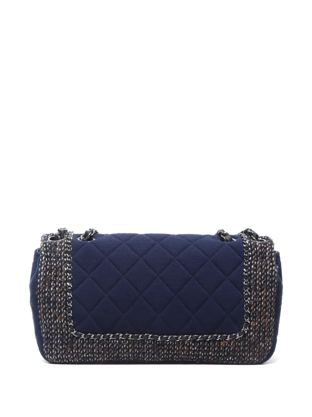 CHANEL Pre-Owned 2014-2015 Tweed Flap shoulder bag - Blauw