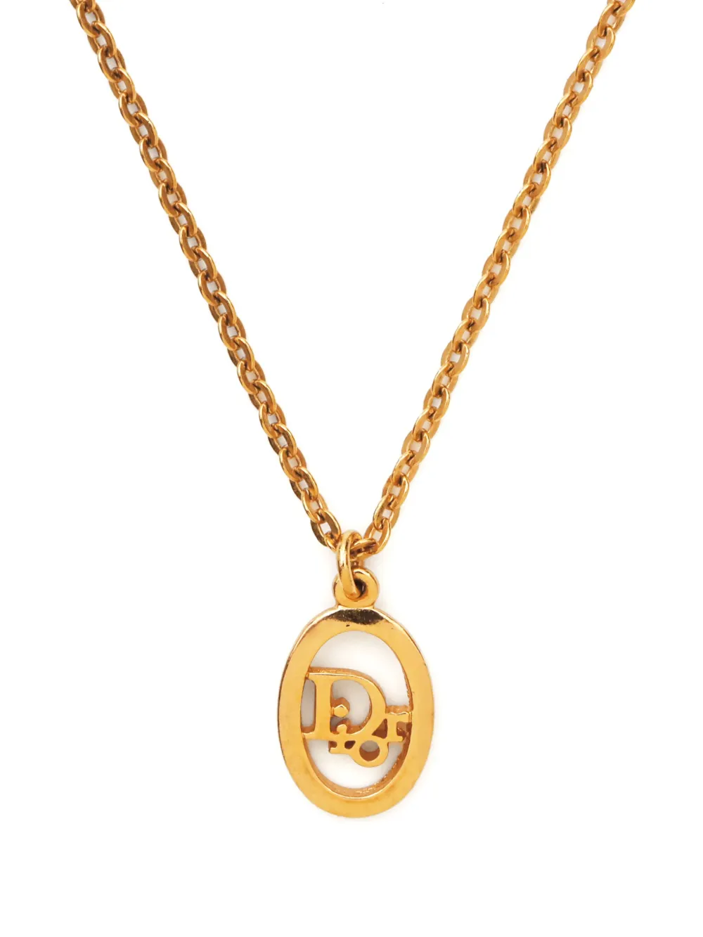 Christian Dior Pre-Owned 2000s logo-pendant necklace - Goud