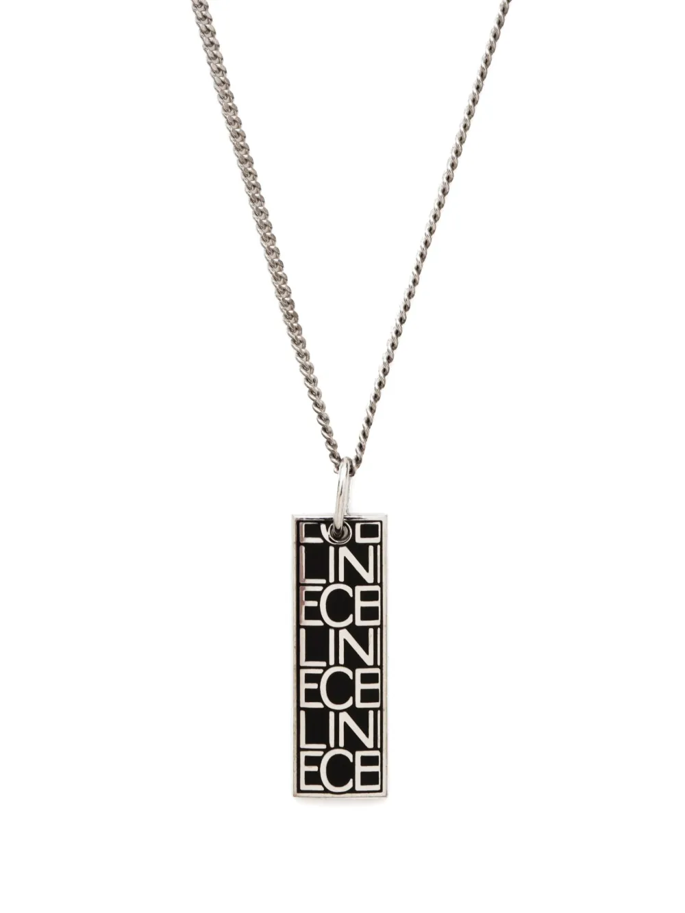 2000s logo-plate necklace