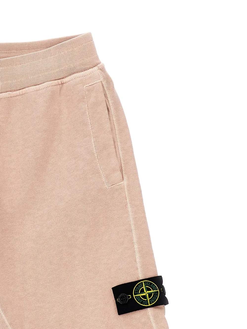 Shop Stone Island Junior Compass-badge Bermuda Shorts In Pink