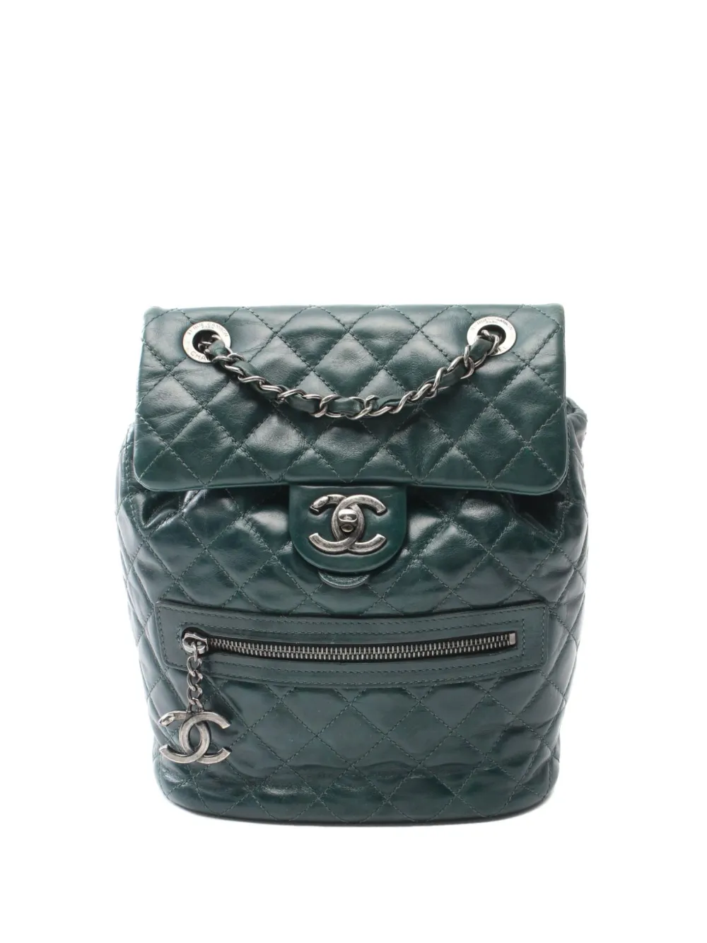 CHANEL Pre-Owned 2015-2016 matelassé backpack | Green | Image 1