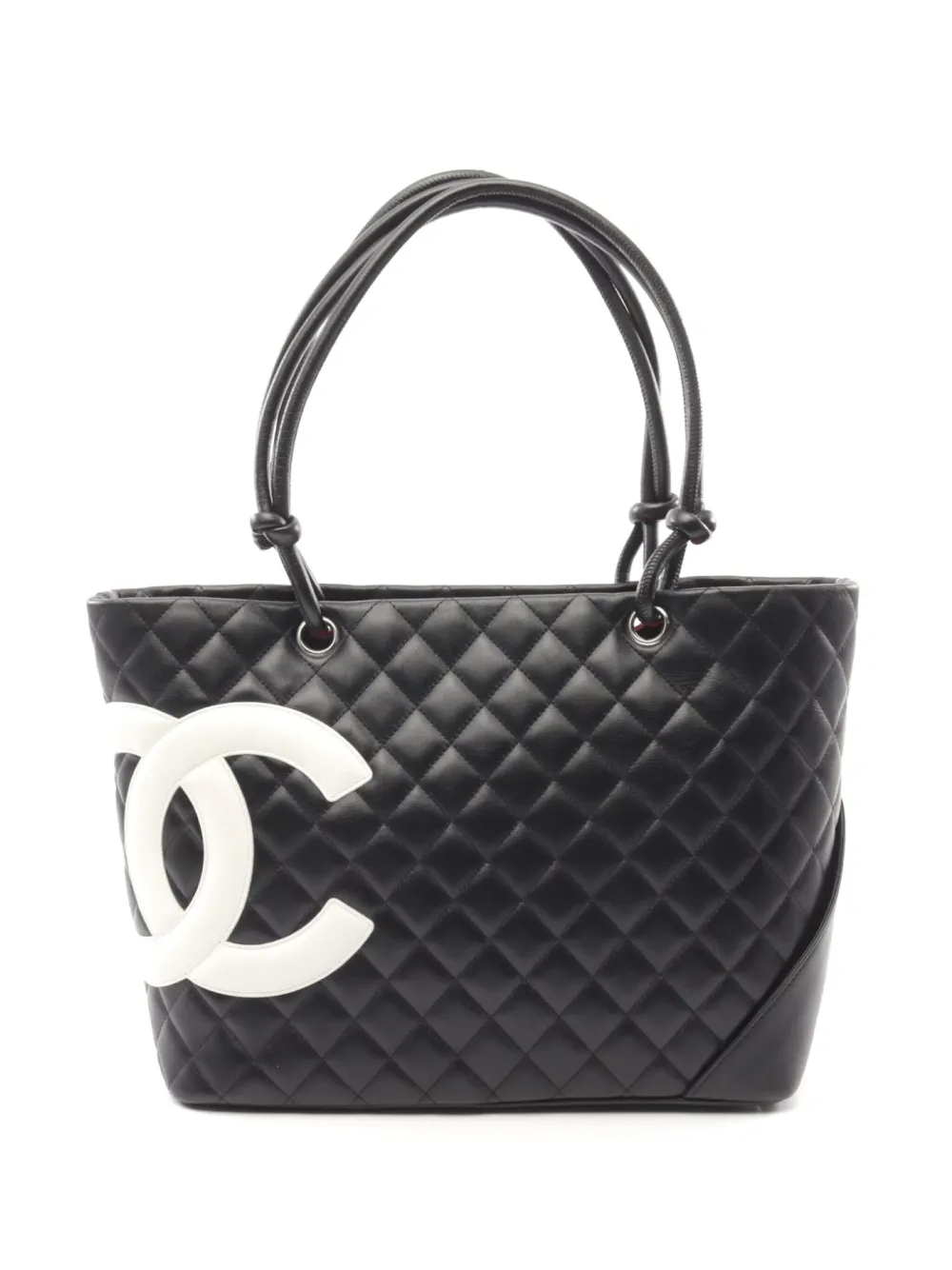 CHANEL Pre-Owned 2004-2005 large Cambon line tote bag – Black
