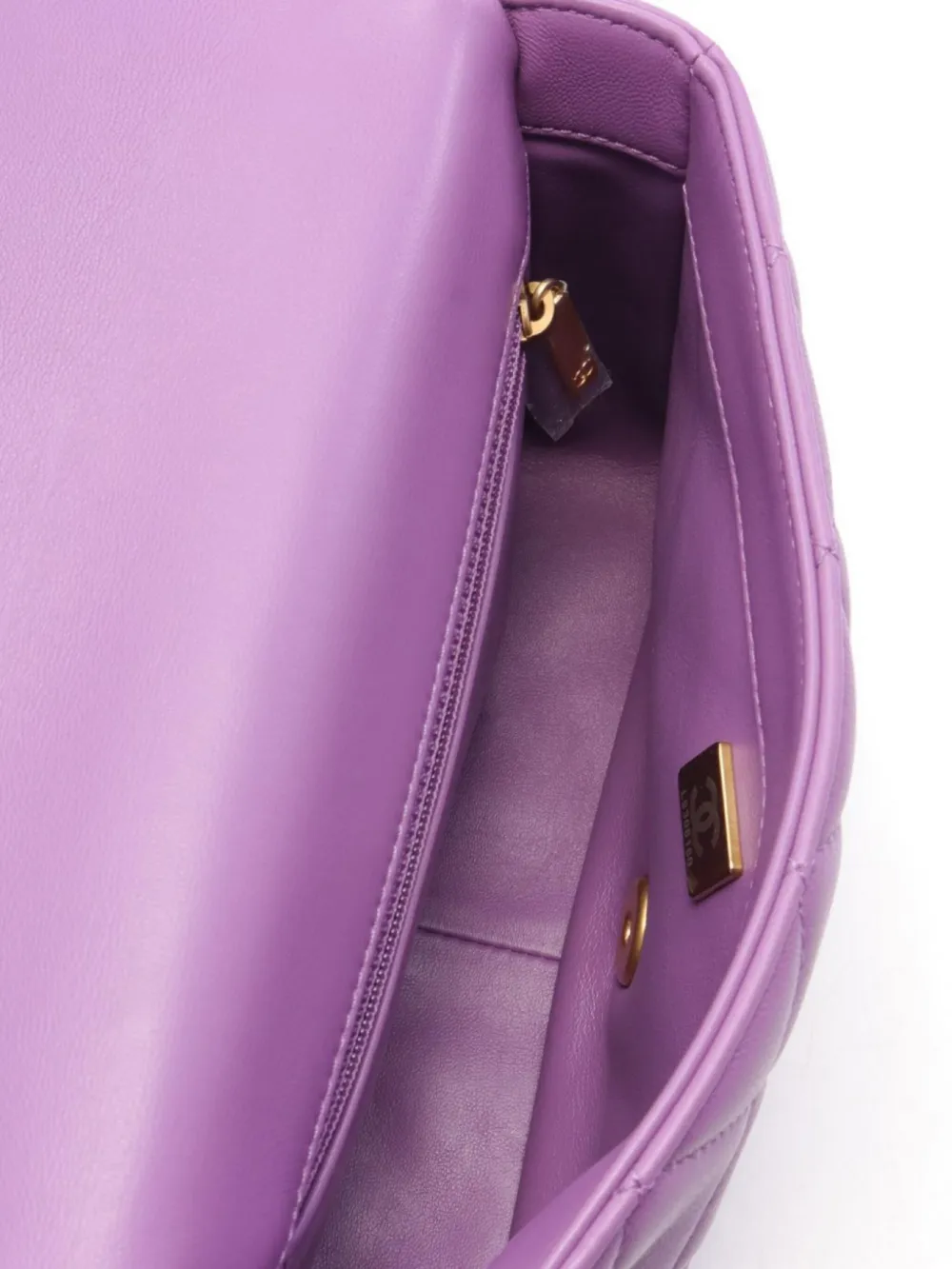 Pre-owned Chanel 2021 Classic Flap Shoulder Bag In Purple