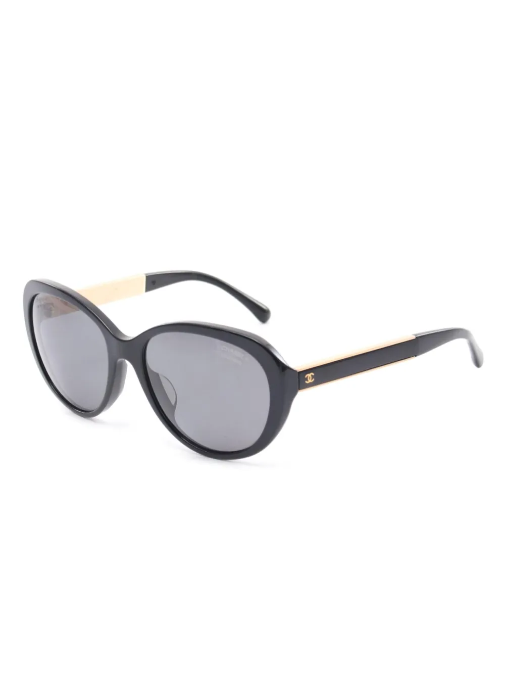 CHANEL Pre-Owned 2000s CC cat-eye sunglasses - Zwart