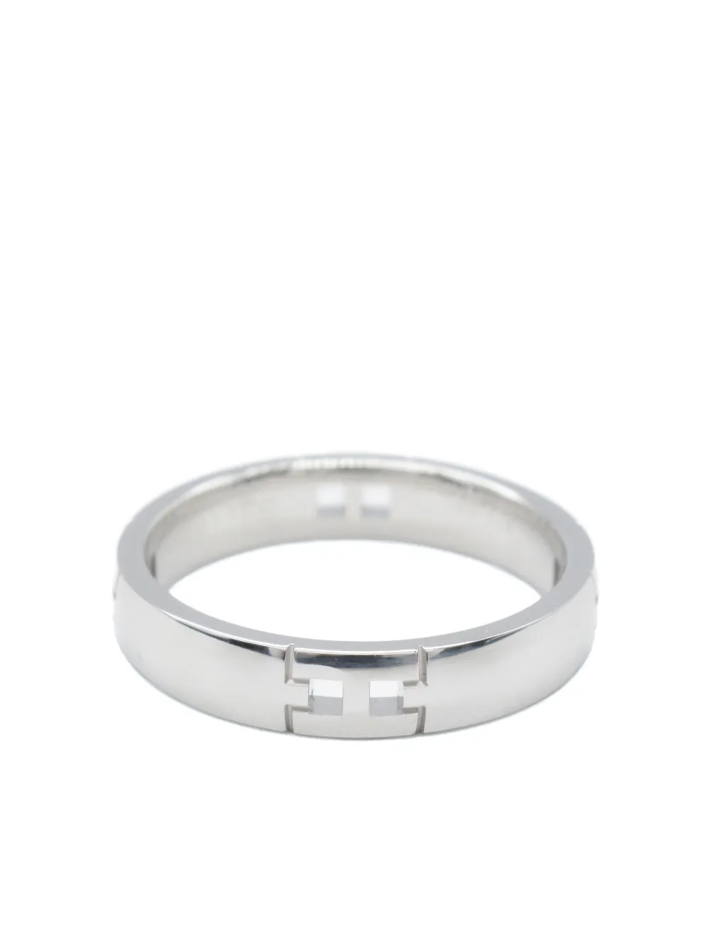 Hermès Pre-Owned 2010s pre-owned 18kt witgouden Ever Herakles ring - Zilver