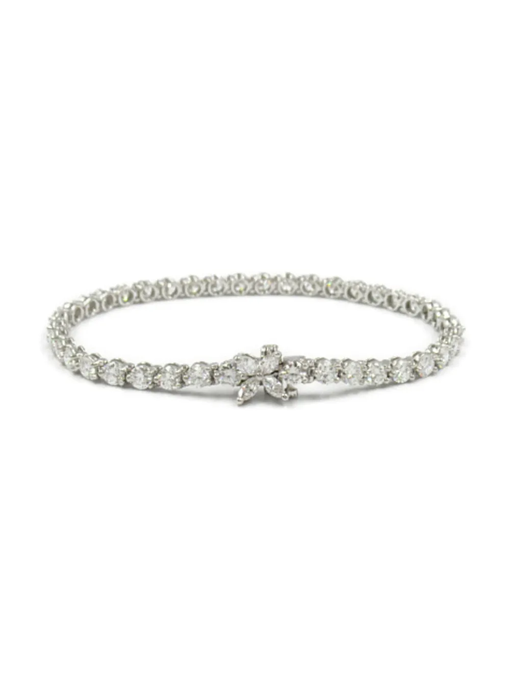 Tiffany & Co. Pre-Owned 10s platinum Victoria diamonds bracelet | Silver | Image 1