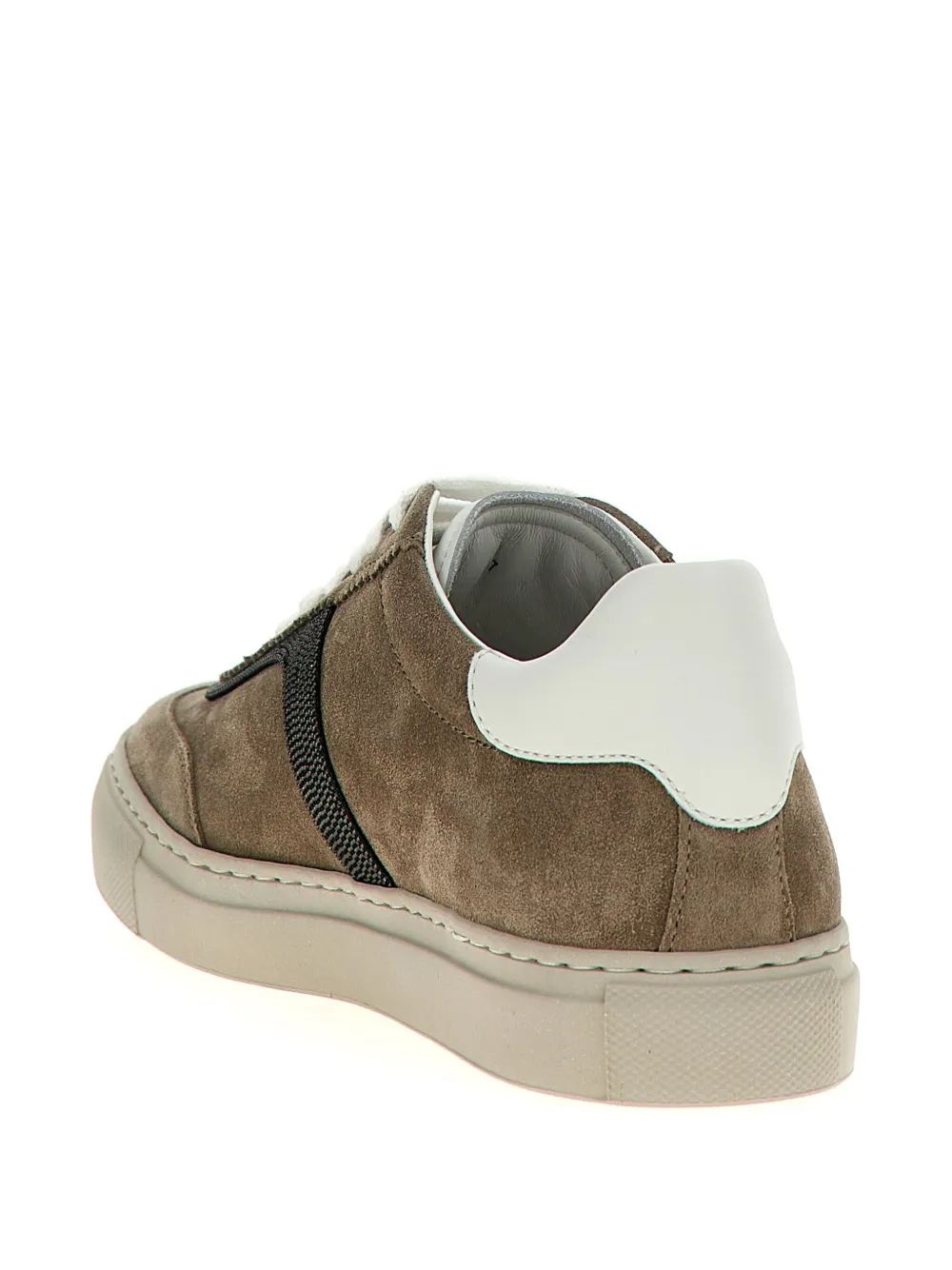 Brunello Cucinelli Sneakers verfraaid met monilikralen Bruin