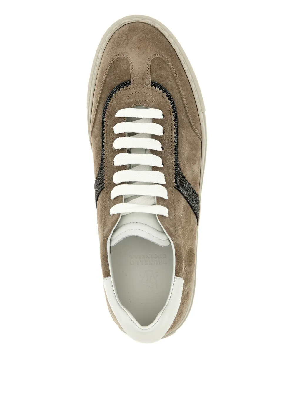 Brunello Cucinelli Sneakers verfraaid met monilikralen Bruin