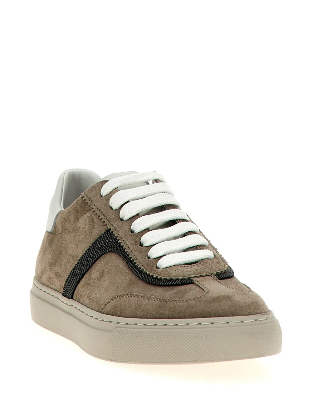 Brunello Cucinelli Monili-embellished sneakers - Bruin