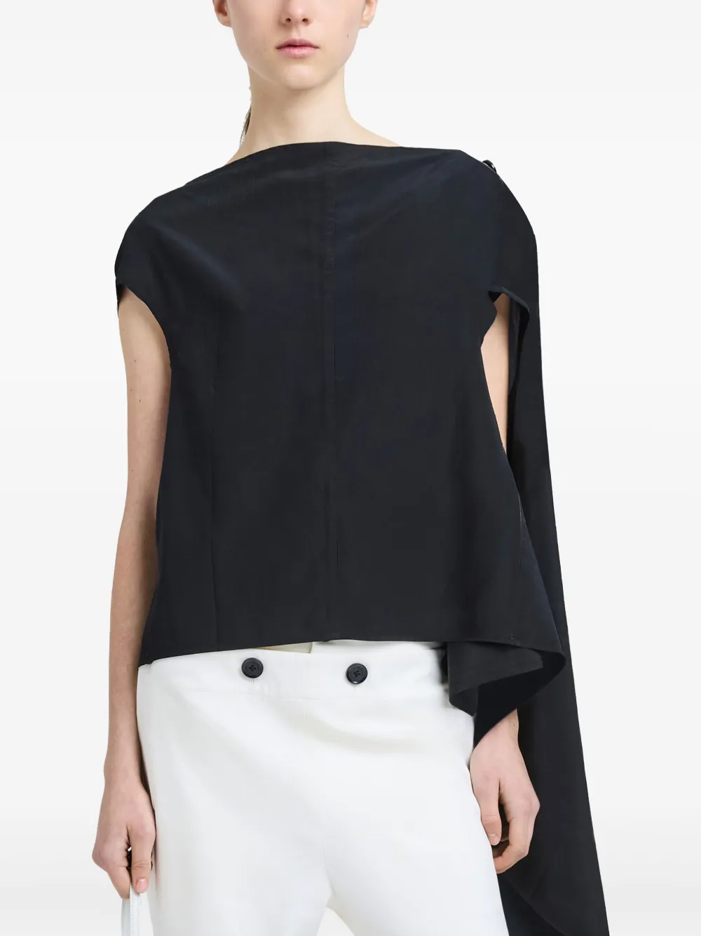 Shop Proenza Schouler Ondine Top In Black