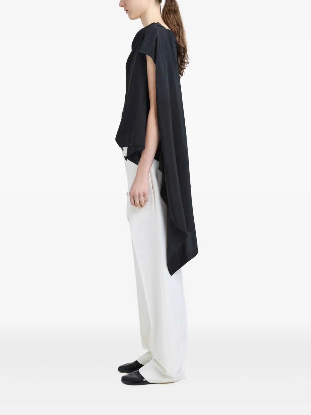 Shop Proenza Schouler Ondine Top In Black
