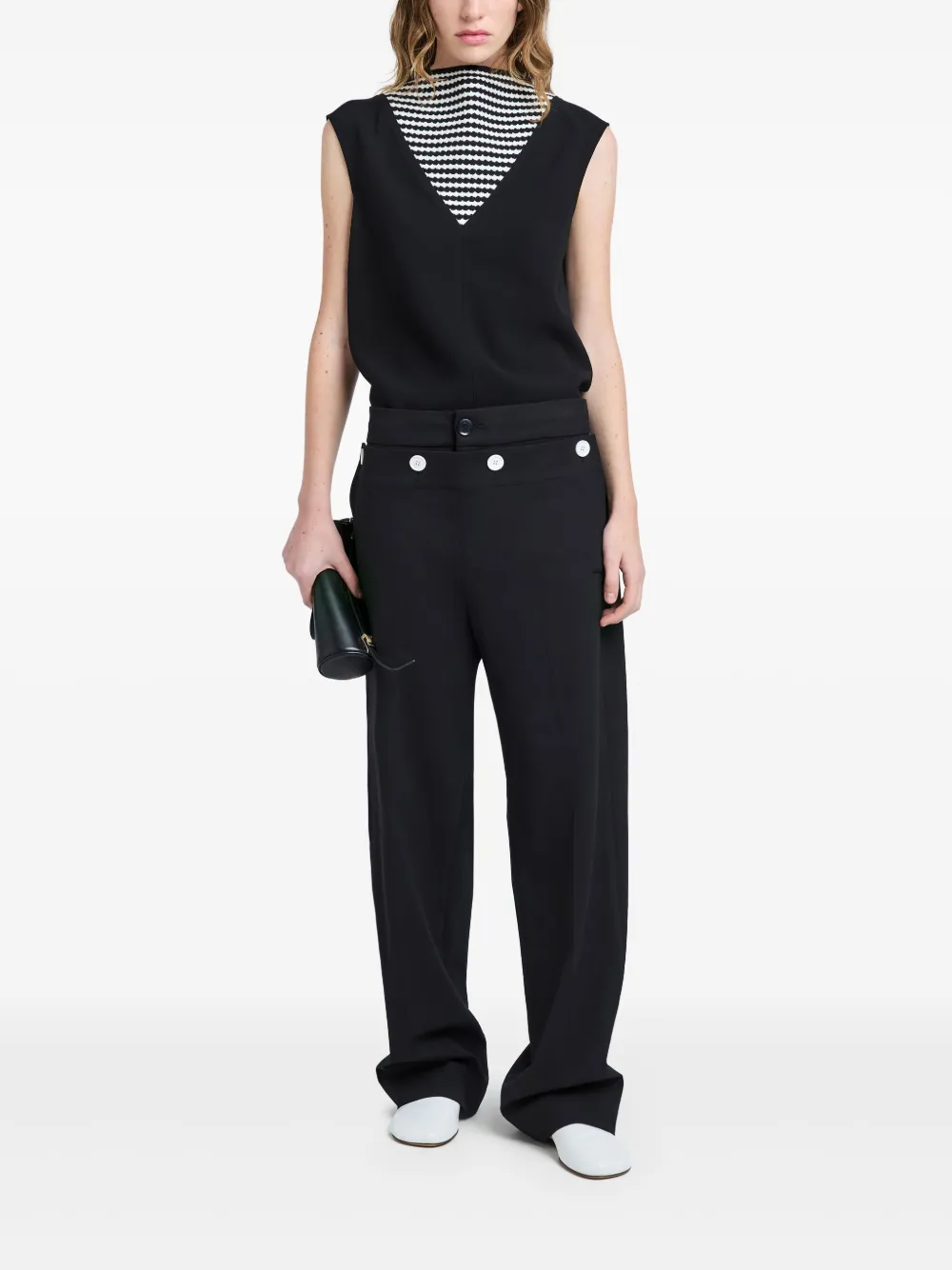 Proenza Schouler Prescott top - Zwart