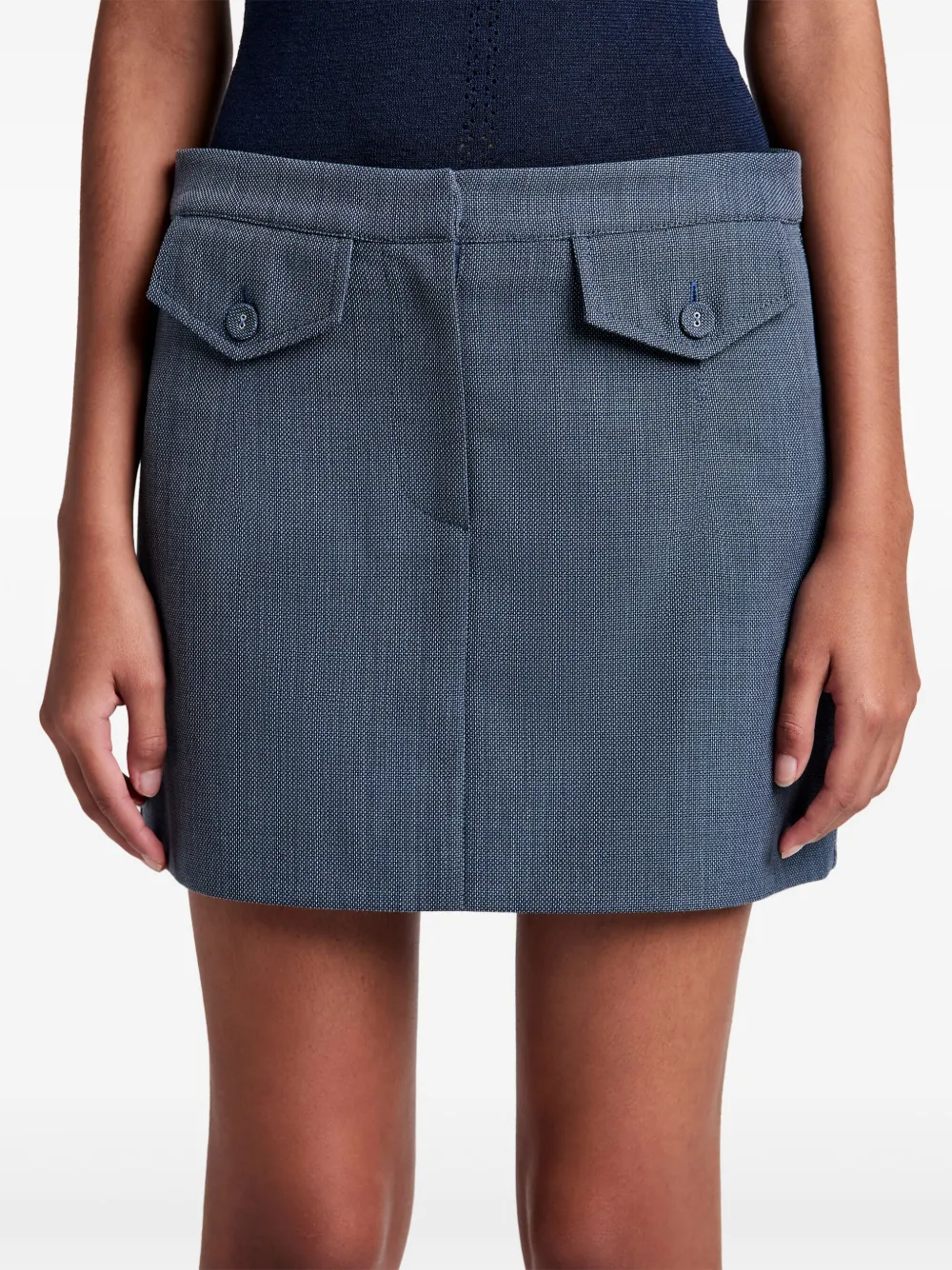 Shop Proenza Schouler White Label Jamison Mini Skirt In Blue