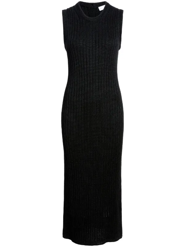 long sleeve midi corset dress Violet Ribbed Corset Long Sleeve Midi Dress Violet / L