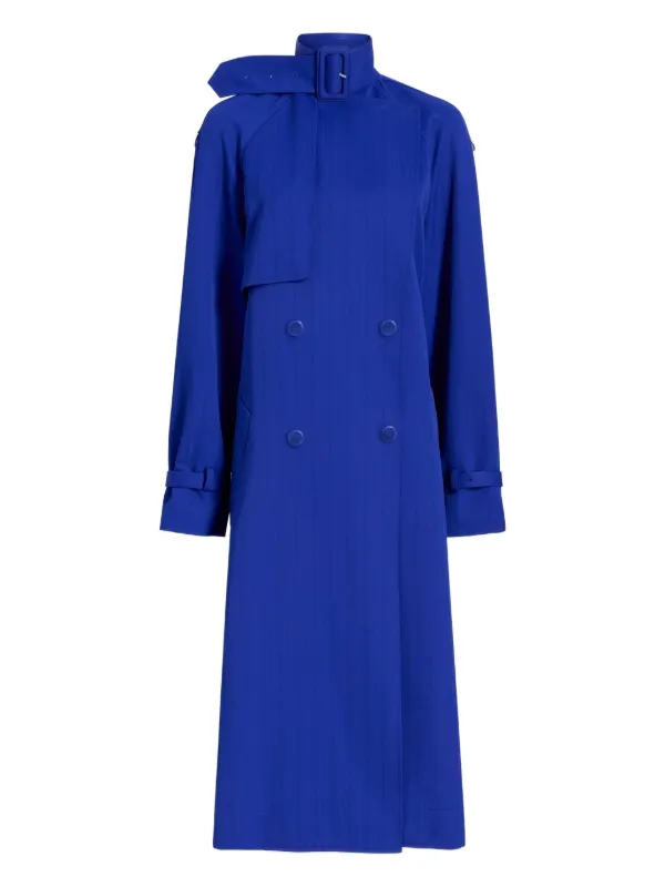 Proenza Schouler Sabina Belted Coat in Blue