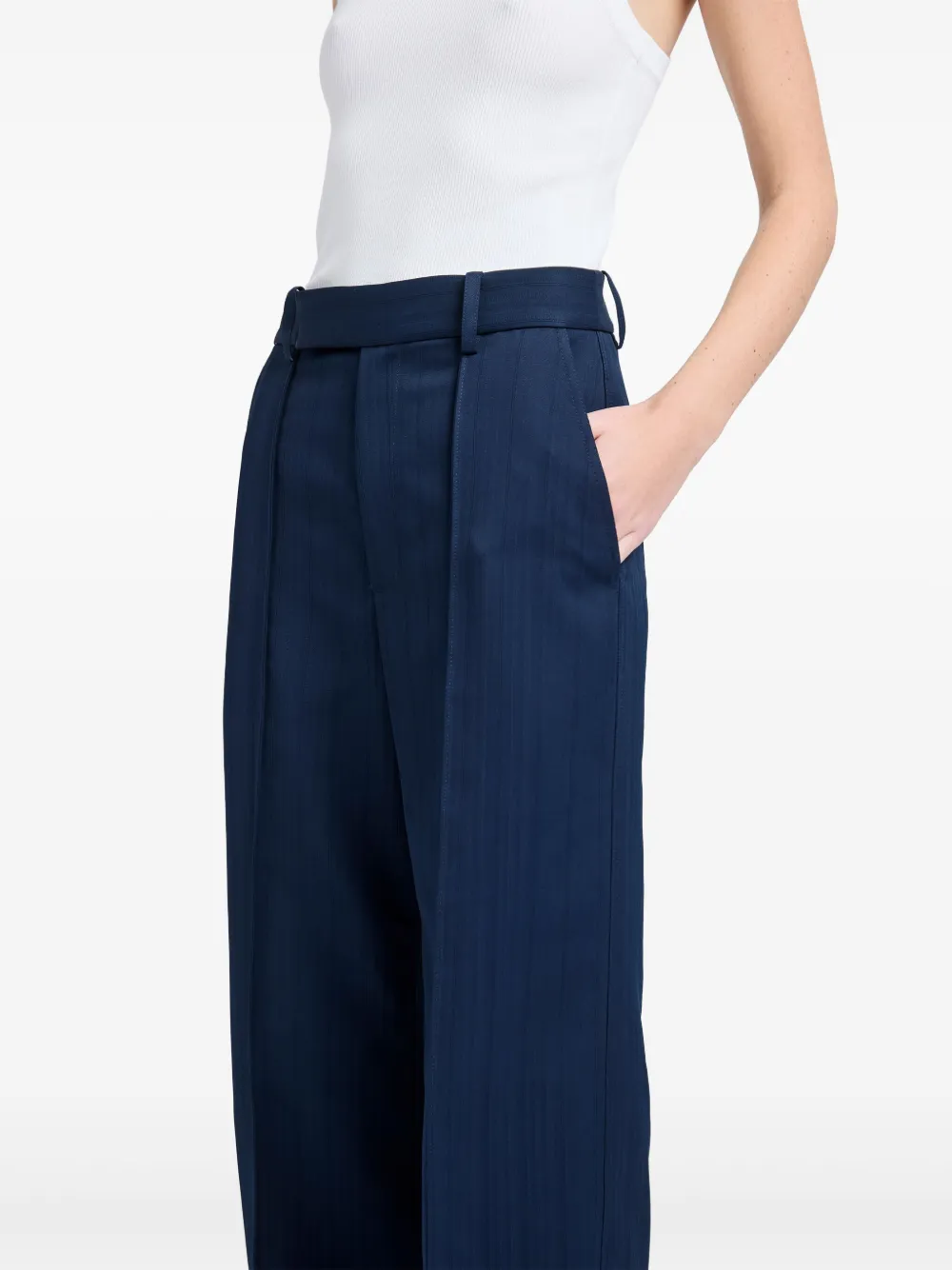 Shop Proenza Schouler Weyes Trousers In Blue