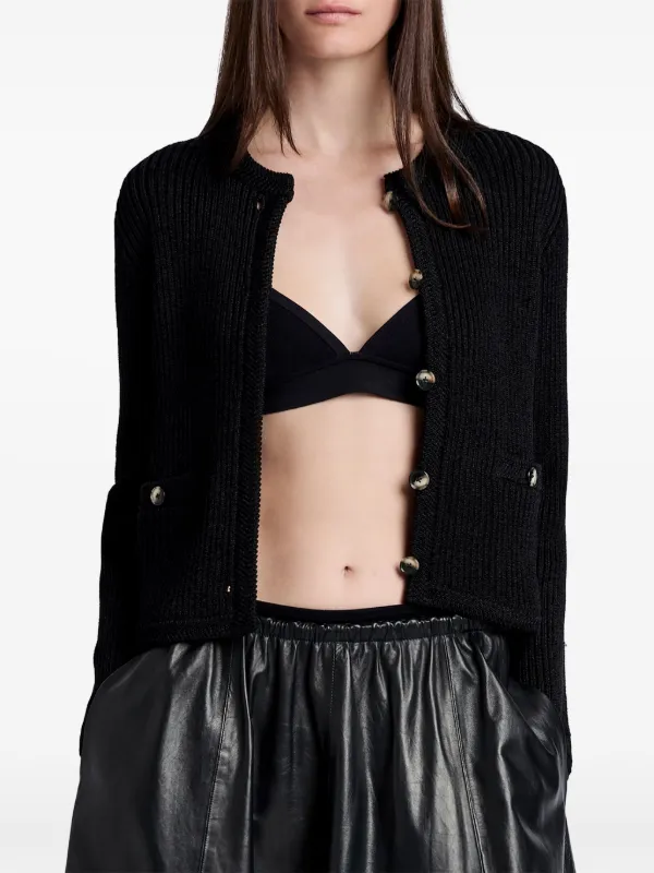 Proenza Schouler White Label Wilson Cardigan | Black | FARFETCH