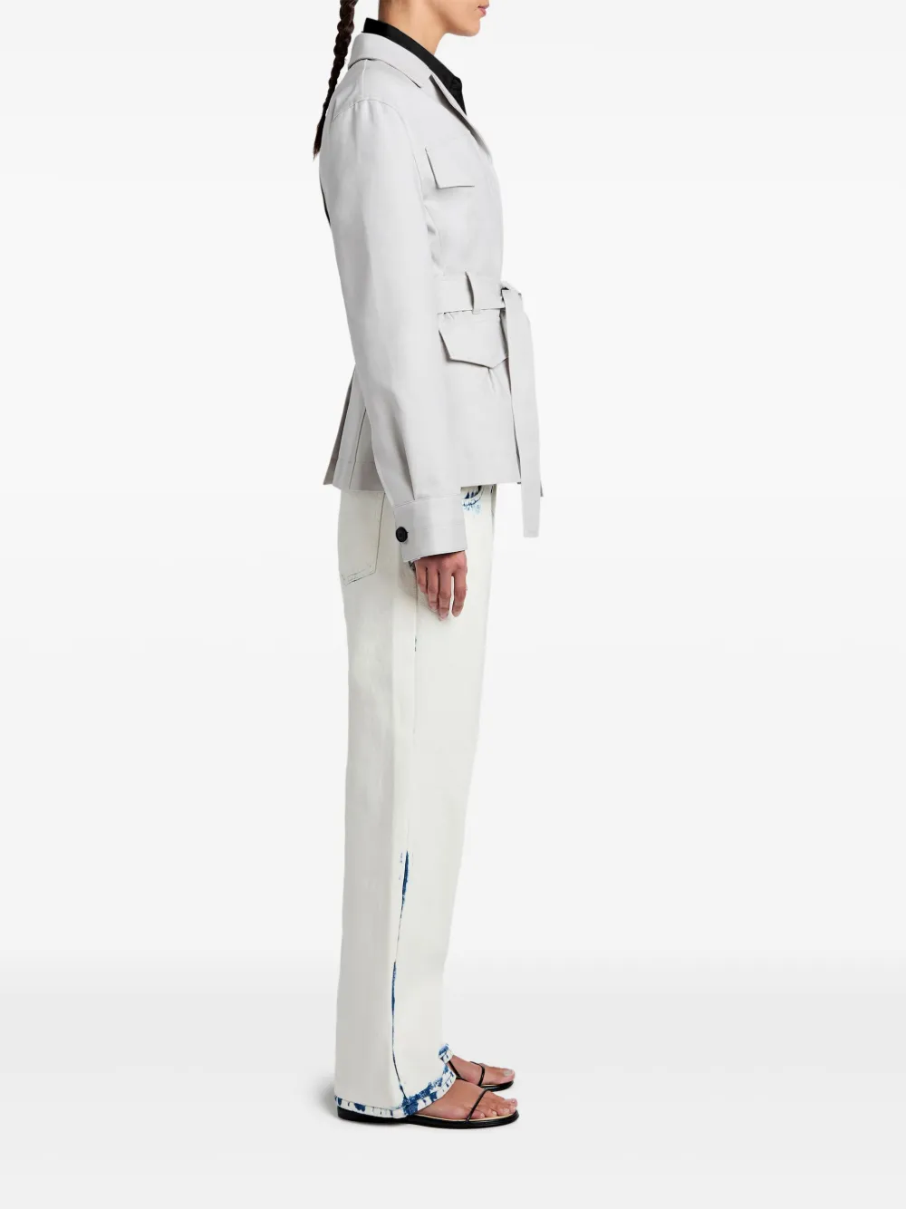 Shop Proenza Schouler White Label Indie Jacket In Grey