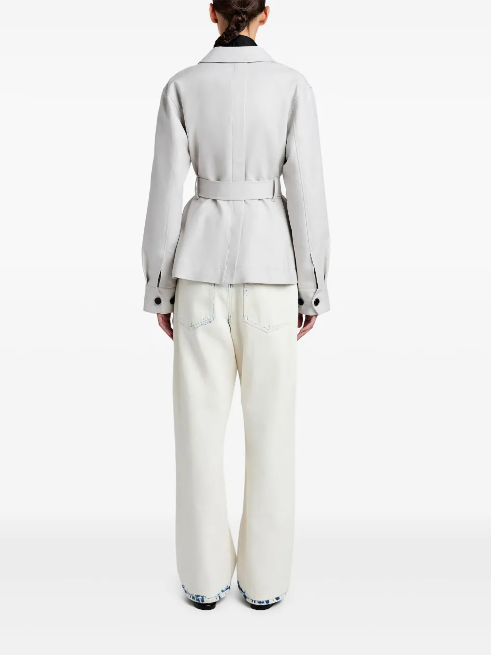 Shop Proenza Schouler White Label Indie Jacket In Grey