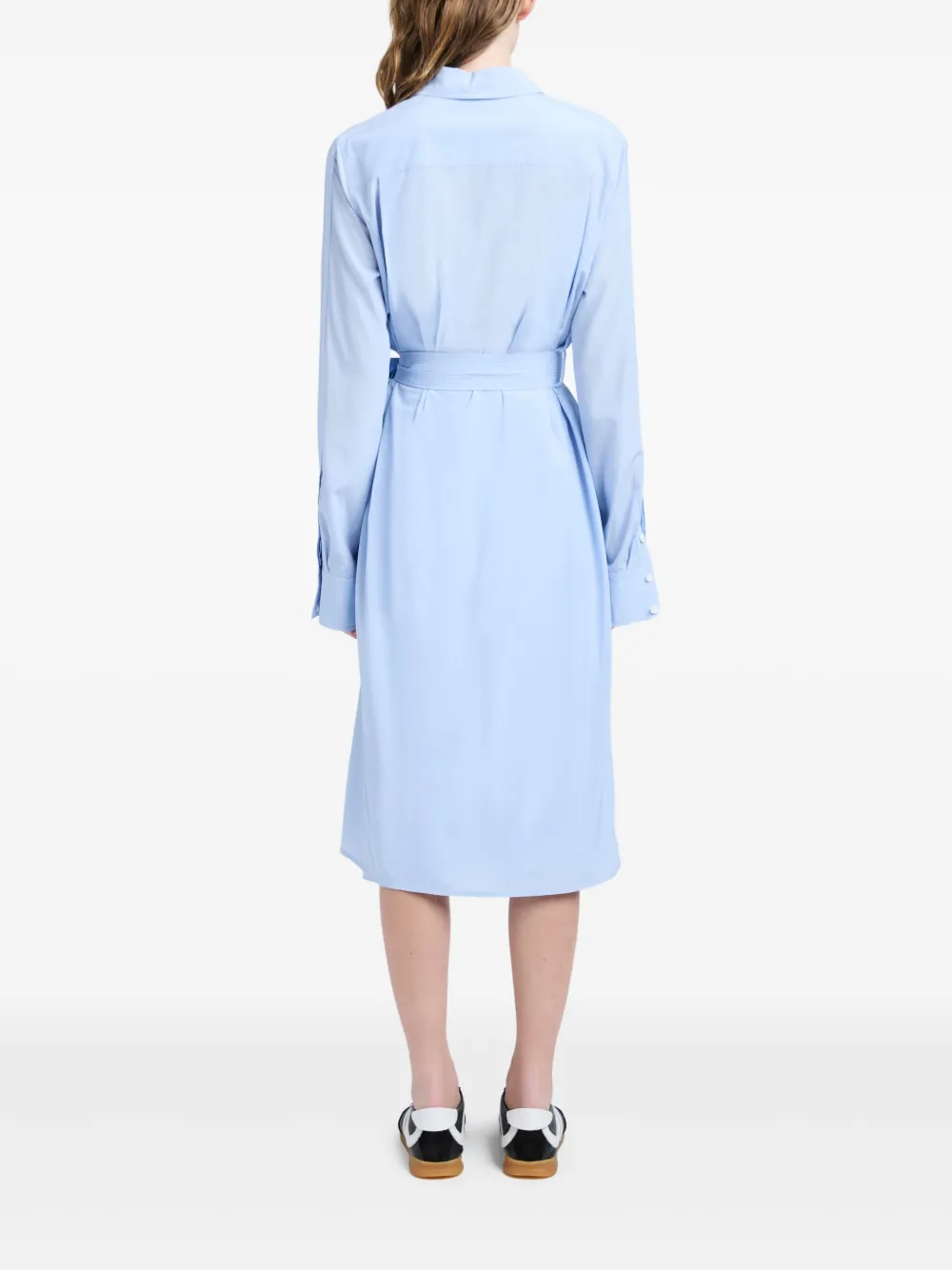 Shop Proenza Schouler Mckenna Midi Dress In Blue