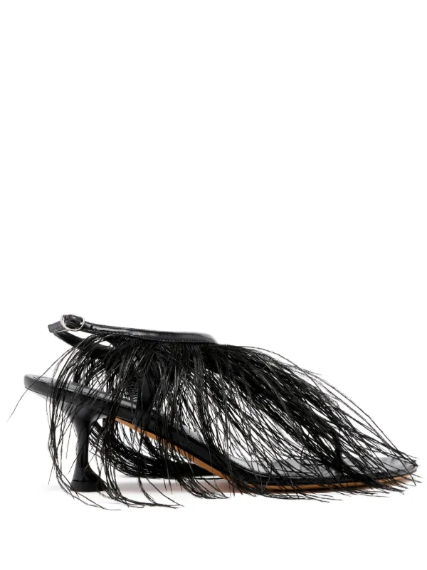 Proenza Schouler 60mm Tee Sandals in Black