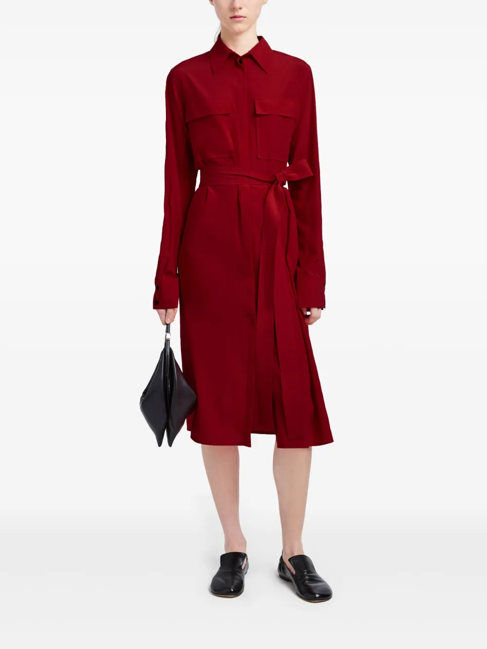 Proenza Schouler Mckenna midi-jurk - Rood