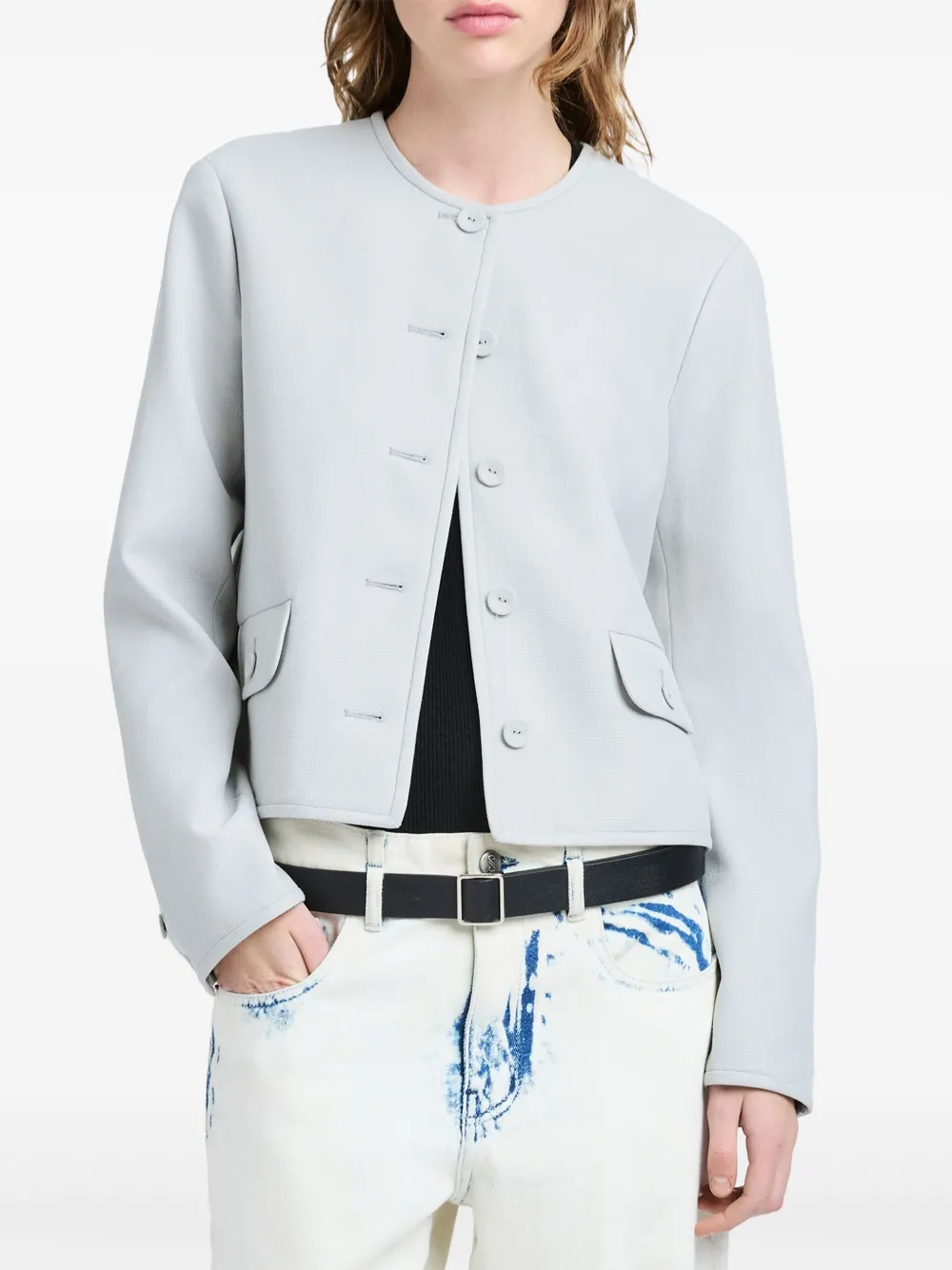 Shop Proenza Schouler White Label Lucas Jacket In Grey