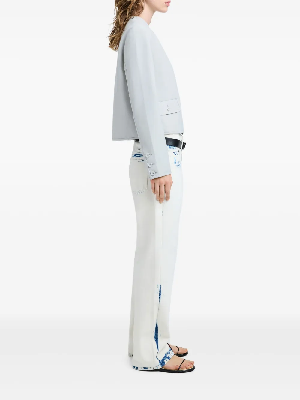Shop Proenza Schouler White Label Lucas Jacket In Grey