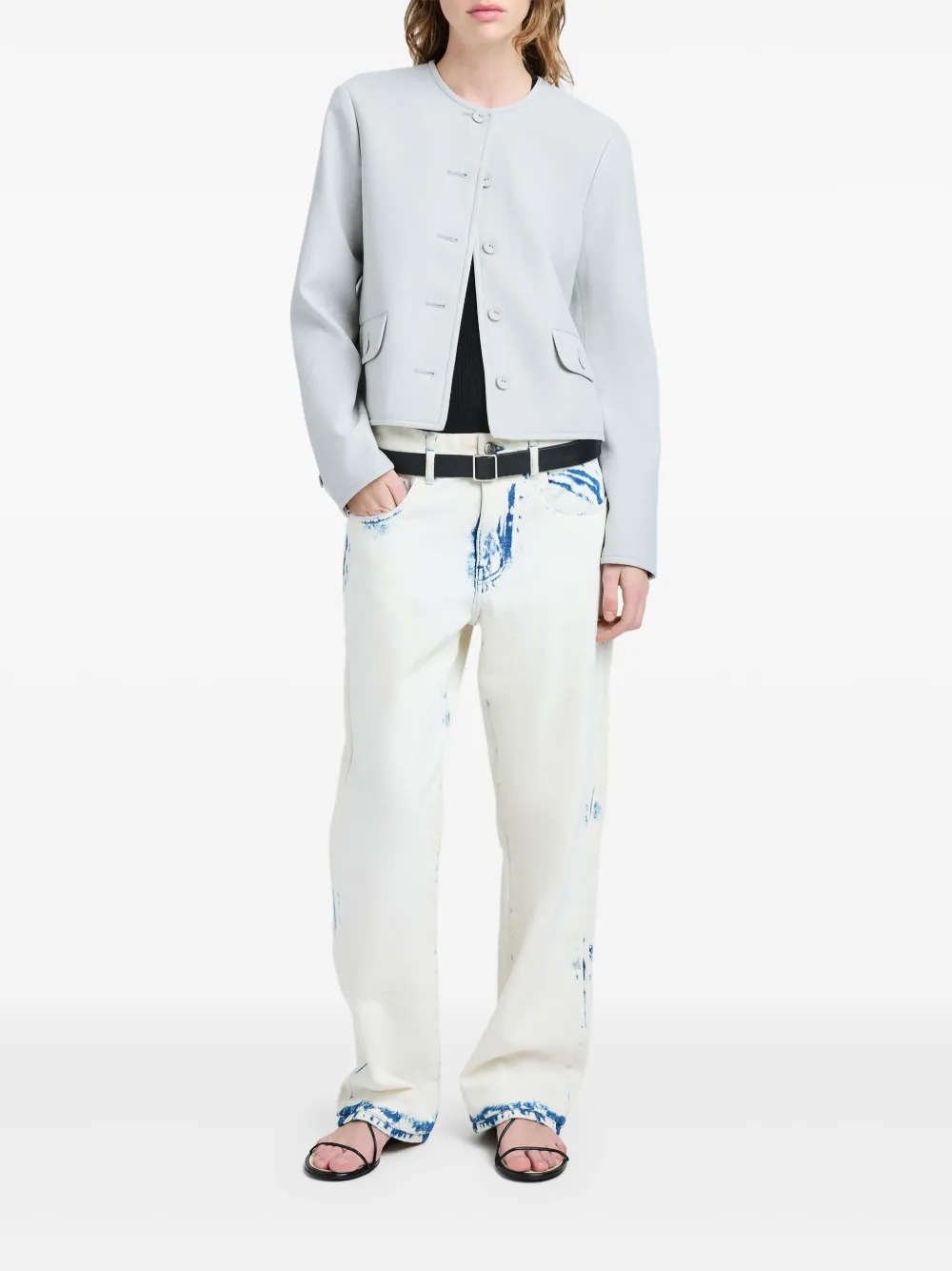 Shop Proenza Schouler White Label Lucas Jacket In Grey
