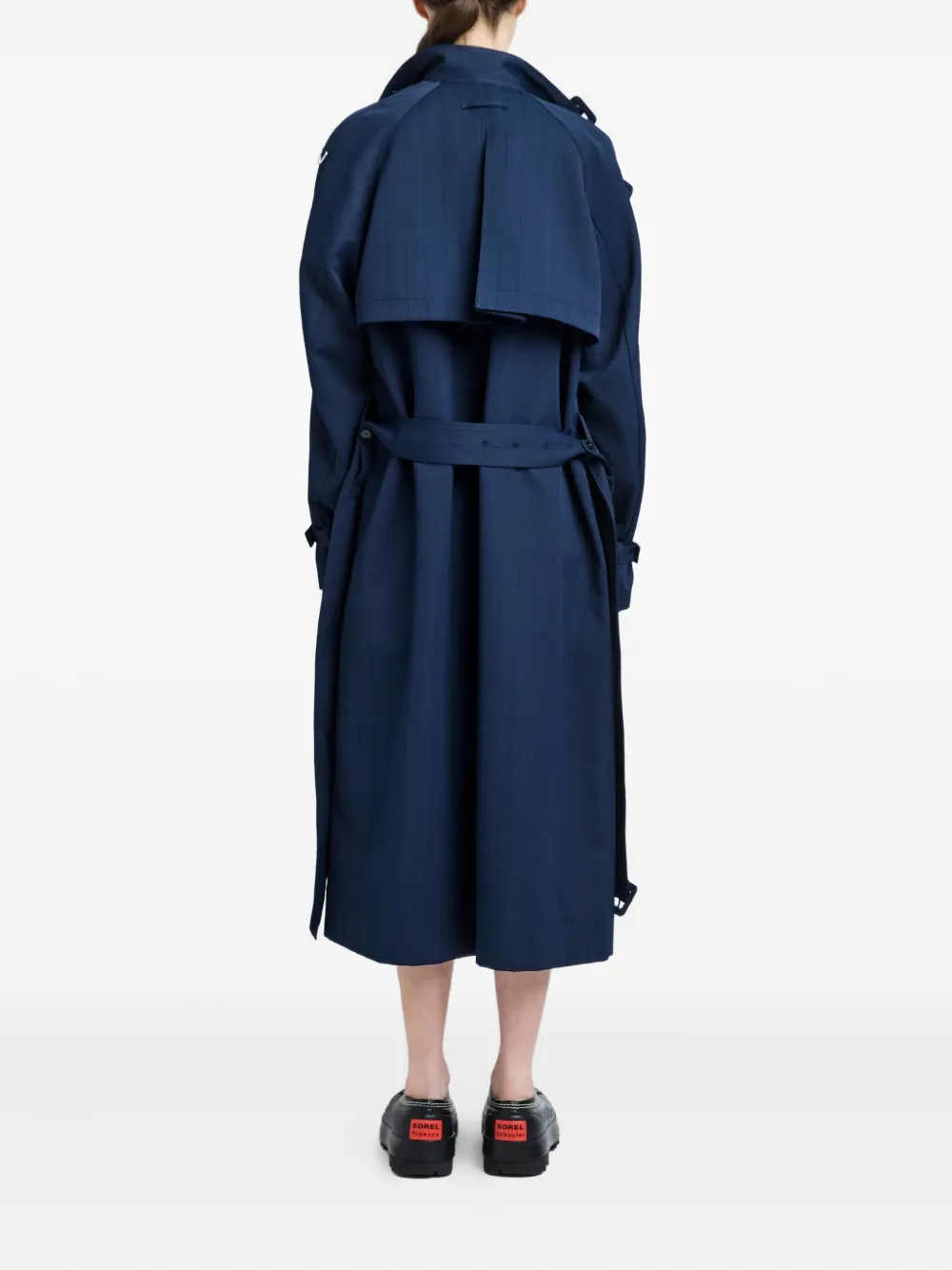 Proenza Schouler Sabina Trench Coat In Blue
