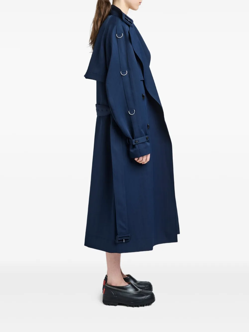 Proenza Schouler Sabina Trench Coat In Blue