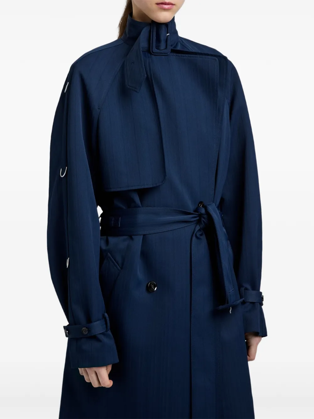 Proenza Schouler Sabina Trench Coat In Blue