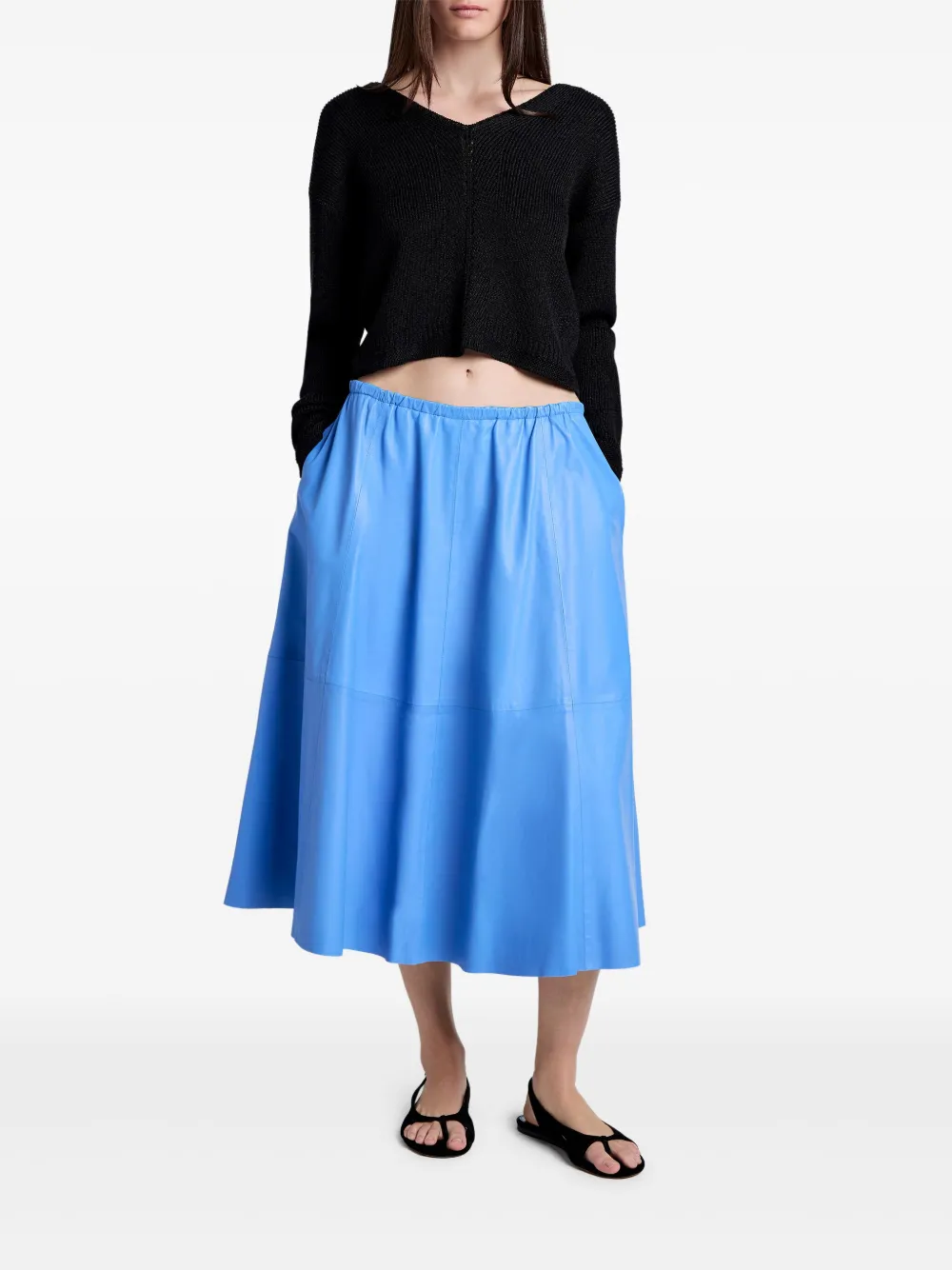 Proenza Schouler White Label Cece midi skirt - Blauw