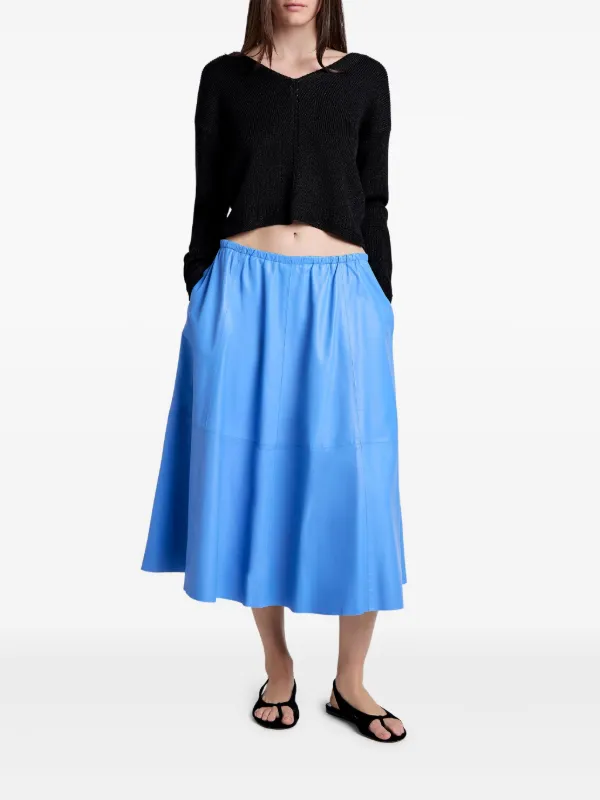Proenza Schouler White Label Cece Midi Skirt | Blue | FARFETCH