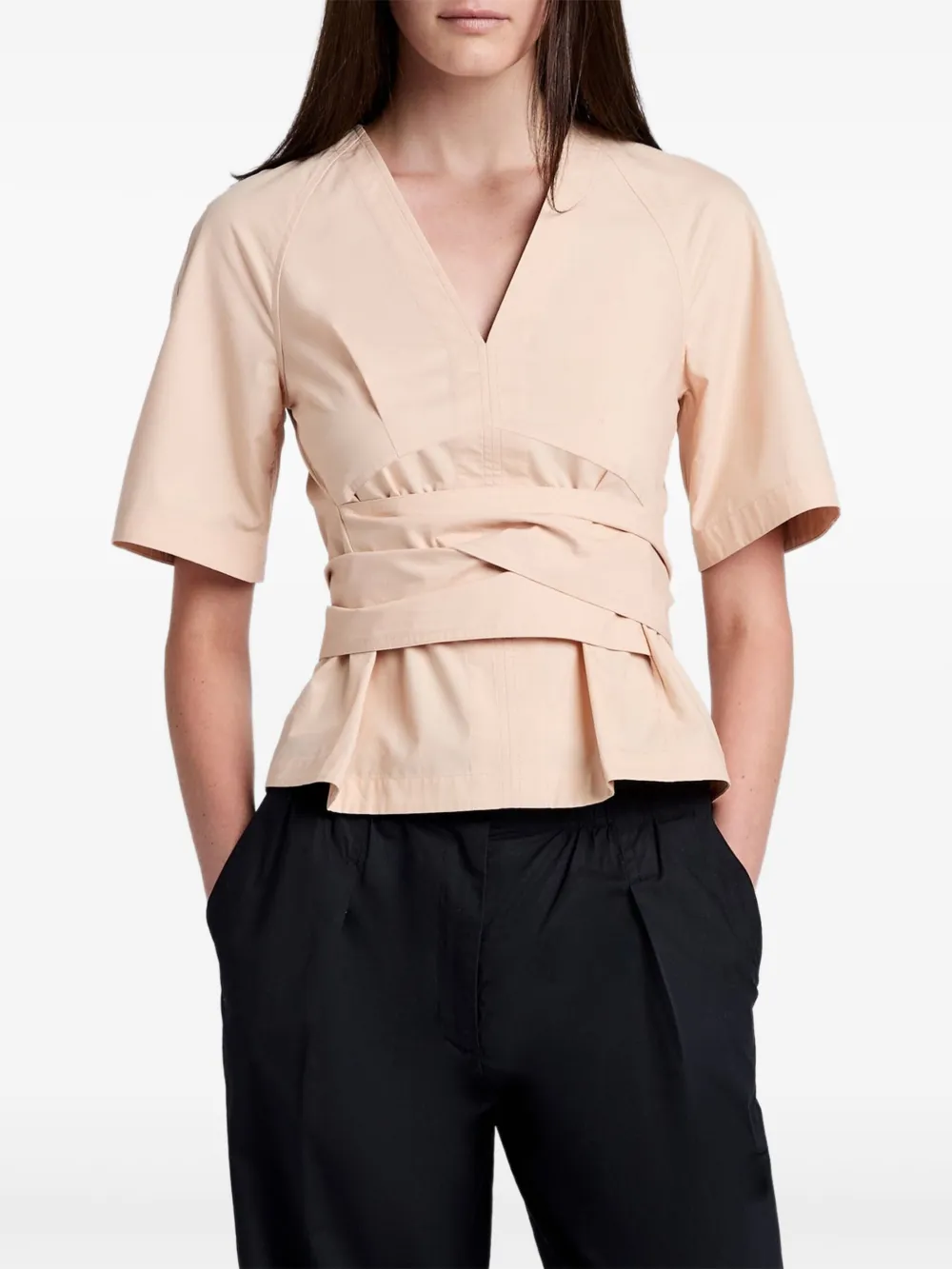 Proenza Schouler White Label V-neck Blouse In Pink