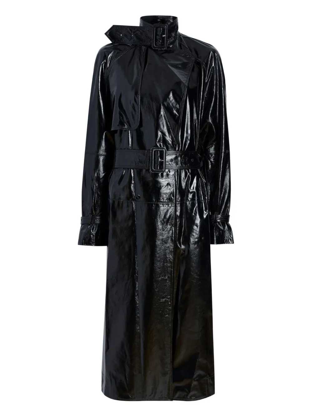 Proenza Schouler Sabina lacquered coat | Black | Image 1