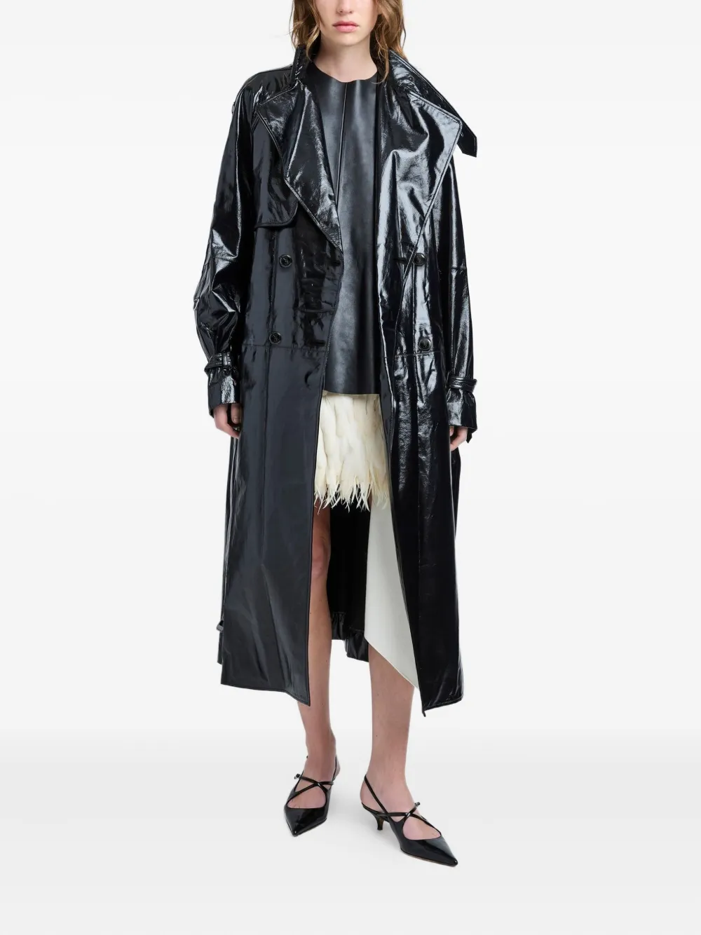 Proenza Schouler Sabina lacquered coat | Double Breasted & Peacoats | Image 2