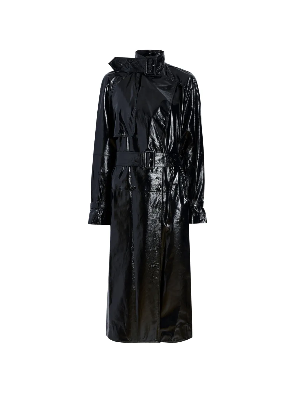 Proenza Schouler Sabina lacquered coat - Schwarz