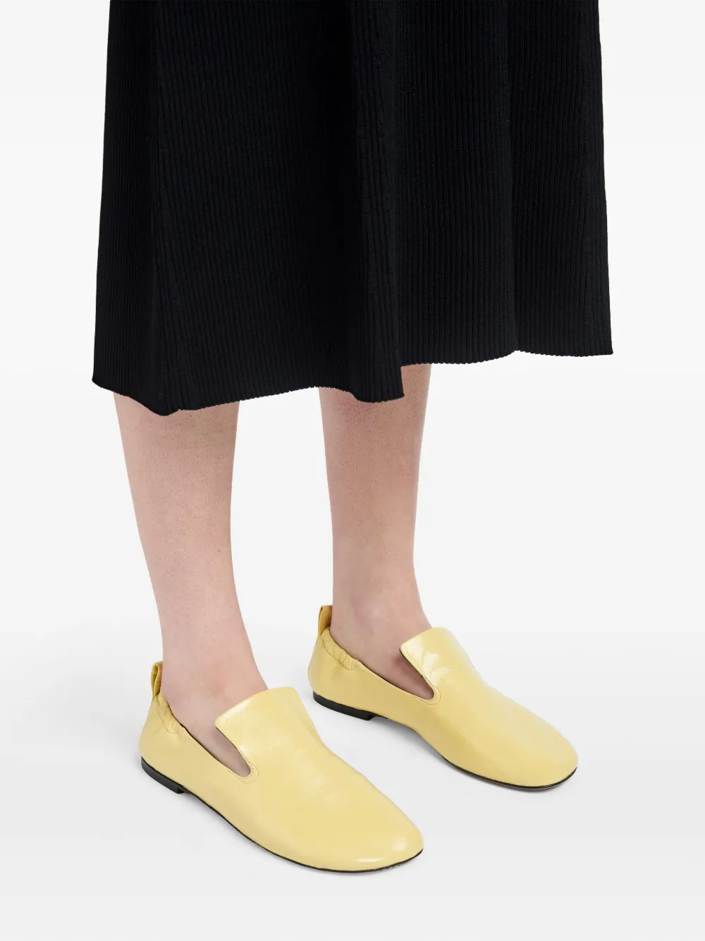 Proenza Schouler glove ruched loafers Yellow