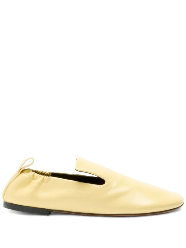 Proenza Schouler Glove Ruched Loafers in Yellow