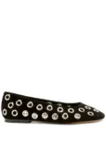 Proenza Schouler metal-eyelet detailing ballerinas - Black