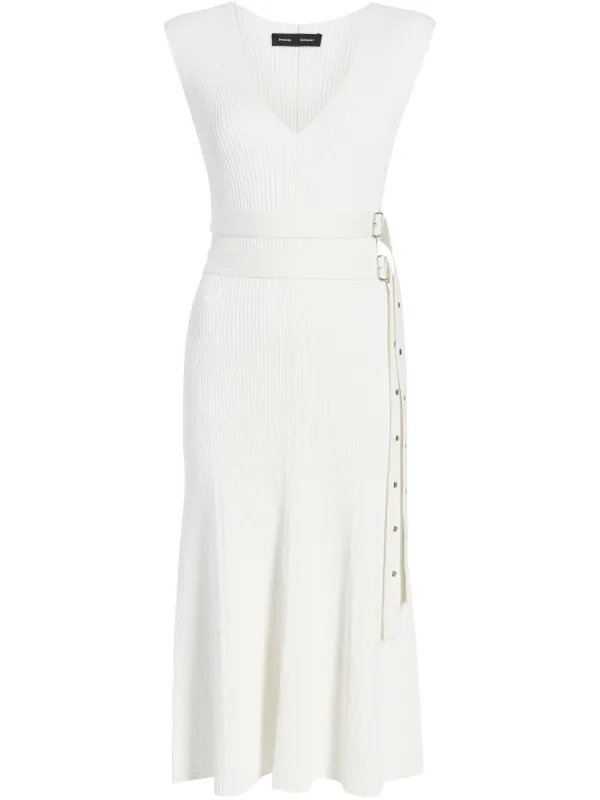 Proenza Schouler Madeline Midi Dress in White