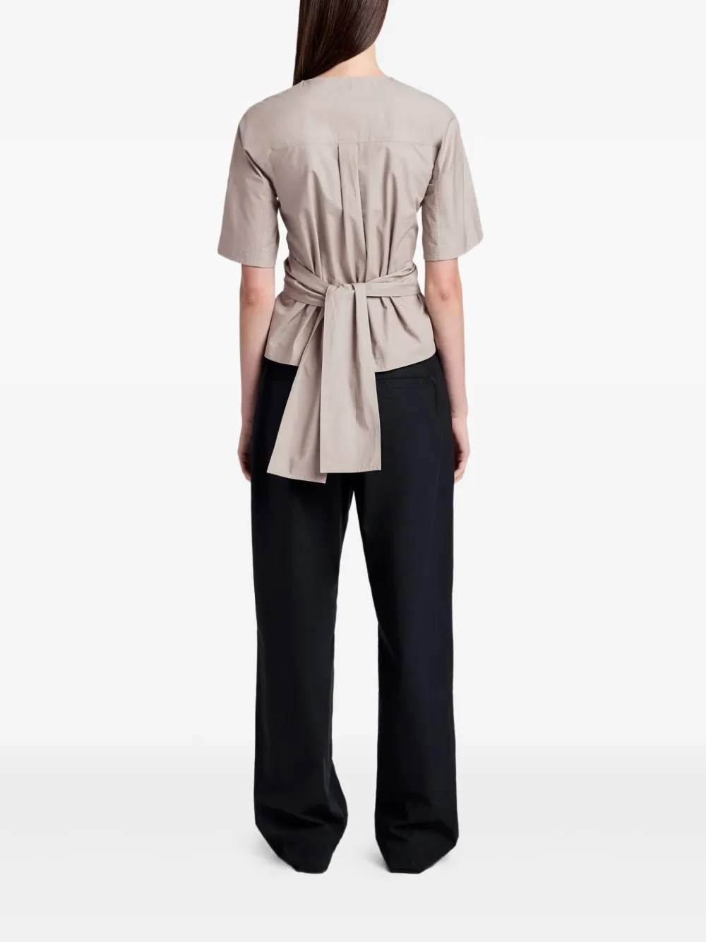 Proenza Schouler White Label Lilian top met gestrikte taille Beige