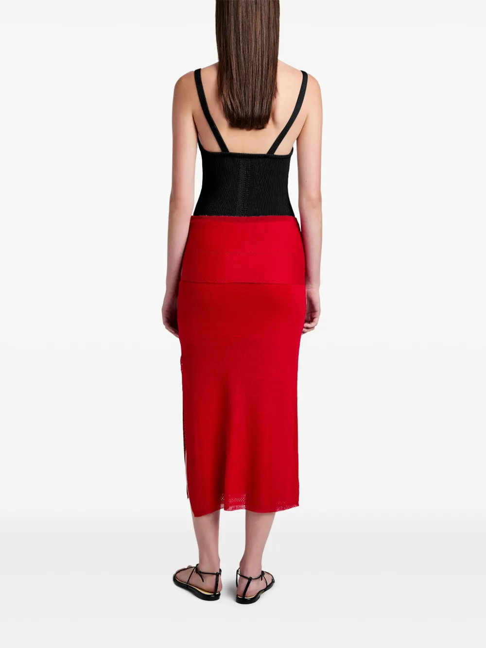 Shop Proenza Schouler White Label Phelan Midi Skirt In Red