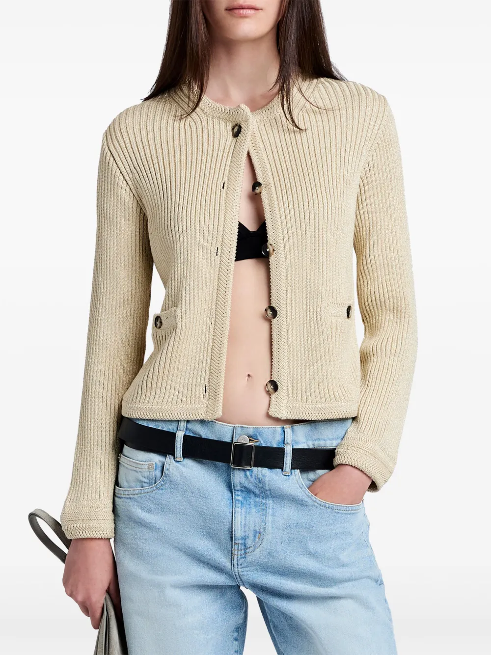 Shop Proenza Schouler White Label Wilson Cardigan In Neutrals